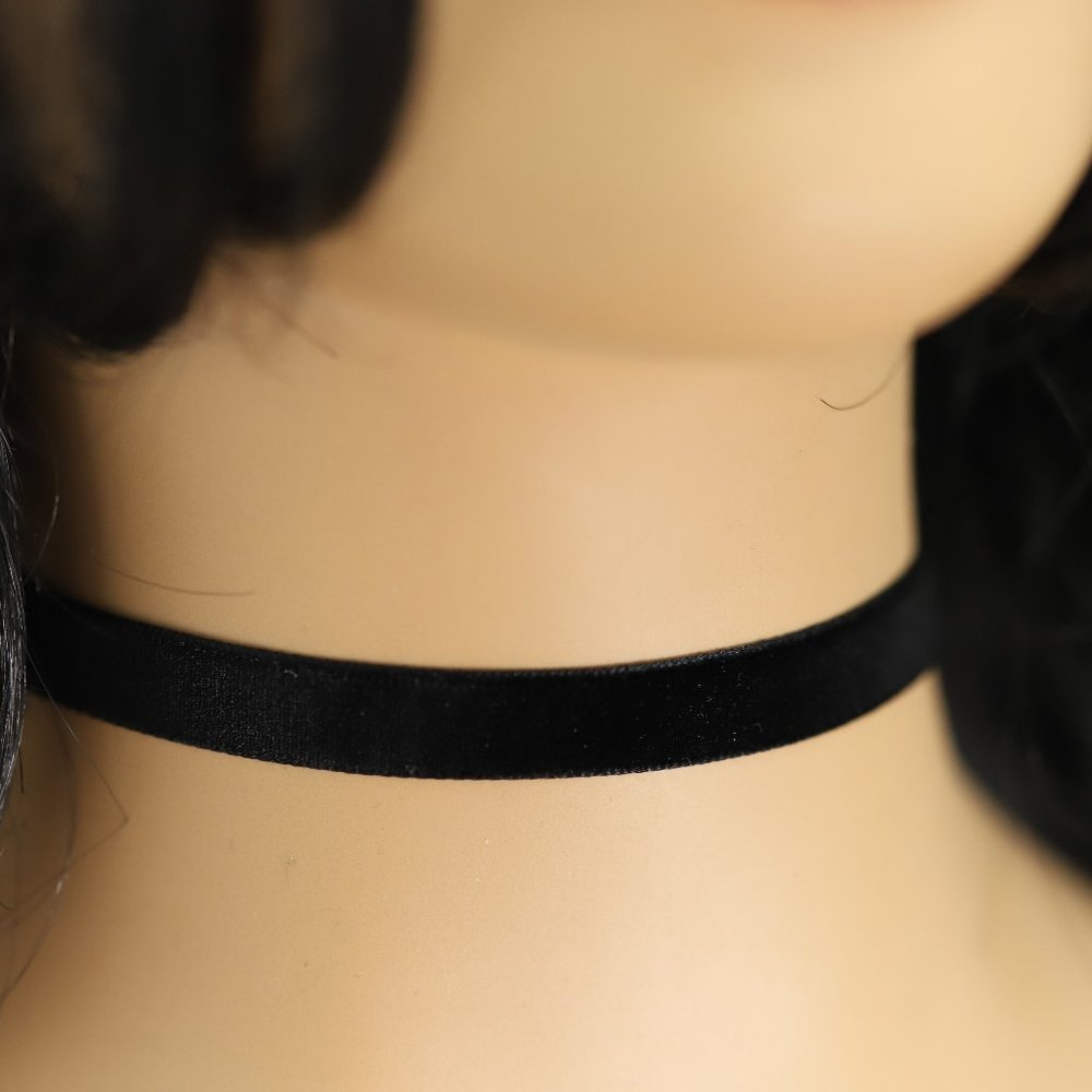 Black Velvet Choker Adjustable Length Trendy Chokers (#24)